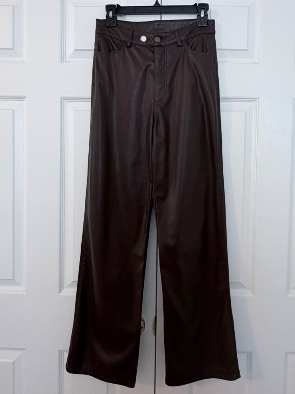 Garage Brown Faux Leather Pants Size Small Petite